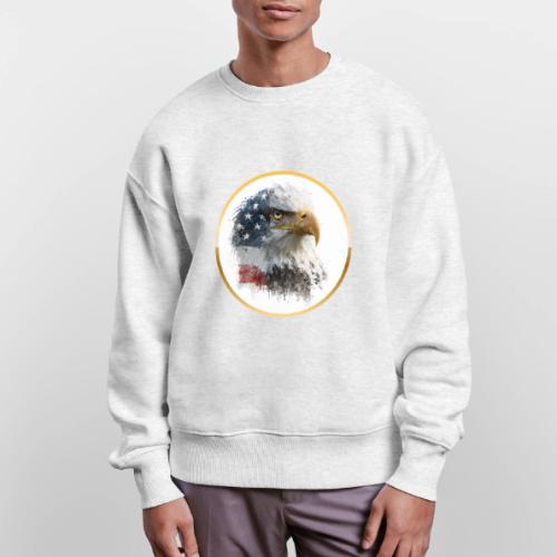 USA: Patriot Wing Emblem - Stanley/Stella Radder Unisex Oversized Organic Sweatshirt