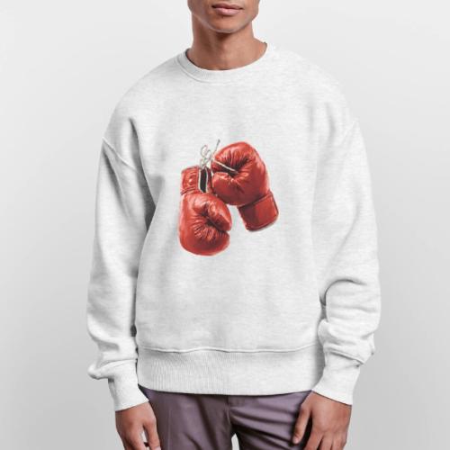 Boxing: Hanging Gloves Icon - Stanley/Stella Radder Unisex Oversized Organic Sweatshirt