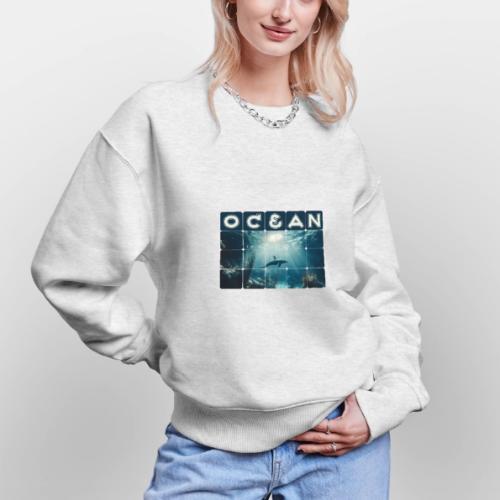 Ocean: Dolphin’s Serenity - Stanley/Stella Radder Unisex Oversized Organic Sweatshirt