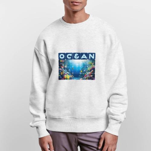 Ocean: Neon Reef Glow - Stanley/Stella Radder Unisex Oversized Organic Sweatshirt