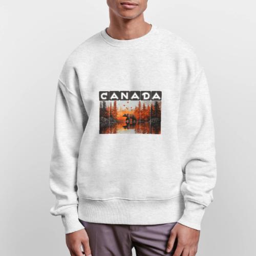 Canada Wilderness Art - Stanley/Stella Radder Unisex Oversized Organic Sweatshirt