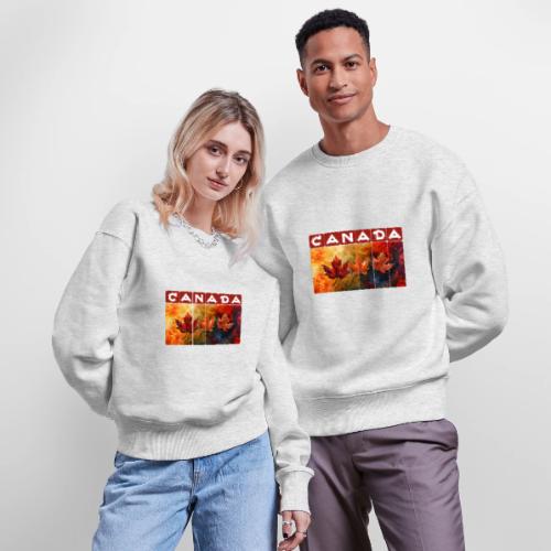 Painted Canada Leaves - Stanley/Stella Radder Unisex Oversized Organic Sweatshirt