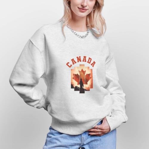 Proud Canadian Shadow - Stanley/Stella Radder Unisex Oversized Organic Sweatshirt