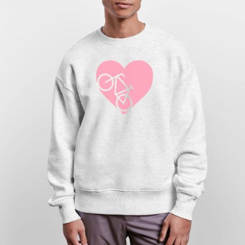 heart_bicycle_cutout - Stanley/Stella Radder Unisex Oversized Organic Sweatshirt