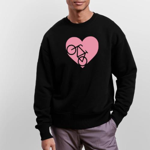 heart_bicycle_cutout - Stanley/Stella Radder Unisex Oversized Organic Sweatshirt