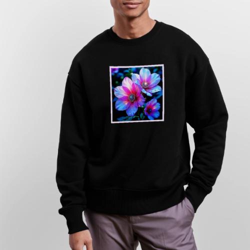 Neon Bloom Flower Magic Glow Design - Stanley/Stella Radder Unisex Oversized Organic Sweatshirt