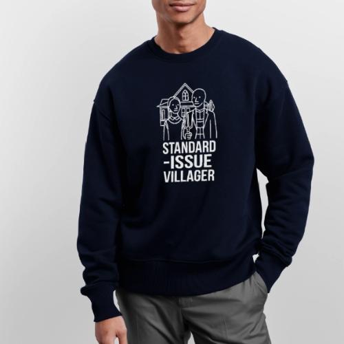 Standard-Issue Villagers (White on Color) - Stanley/Stella Radder Unisex Oversized Organic Sweatshirt