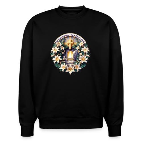 Easter The Tomb Is Empty T Shirt, Christian Gift - Stanley/Stella Radder Unisex Oversized Organic Sweatshirt