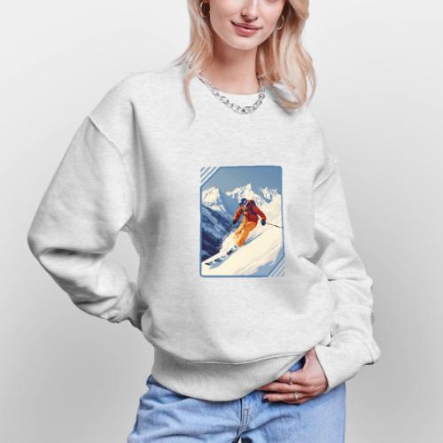 Mountain Skiing Vibes - Stanley/Stella Radder Unisex Oversized Organic Sweatshirt