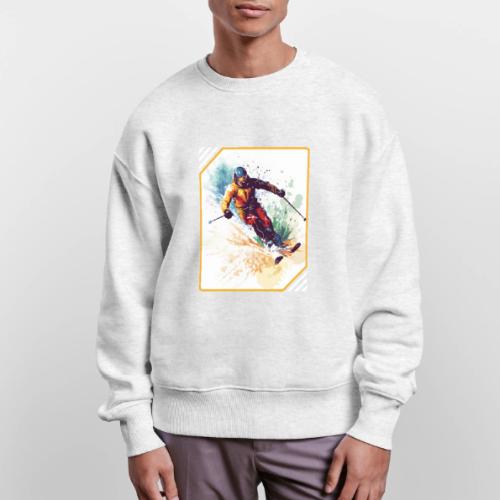 Winter Skiing Escape - Stanley/Stella Radder Unisex Oversized Organic Sweatshirt