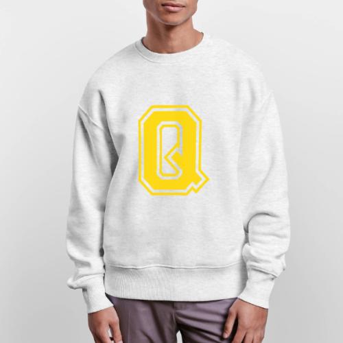 Letter Q – Capital Athletic Alphabet Monogram - Stanley/Stella Radder Unisex Oversized Organic Sweatshirt