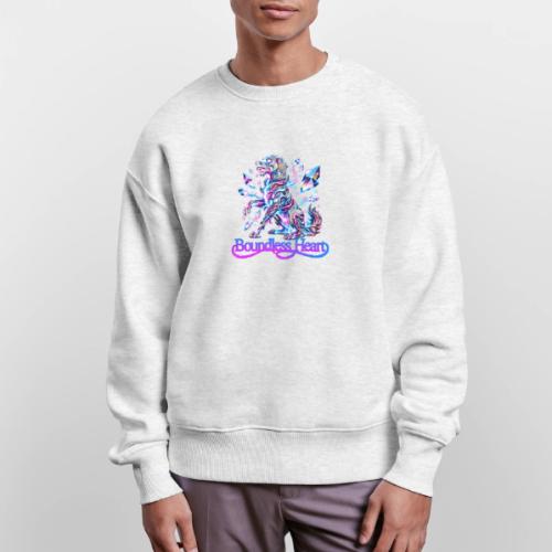 Boundless Heart Neon Galaxy Dog Shirt - Stanley/Stella Radder Unisex Oversized Organic Sweatshirt