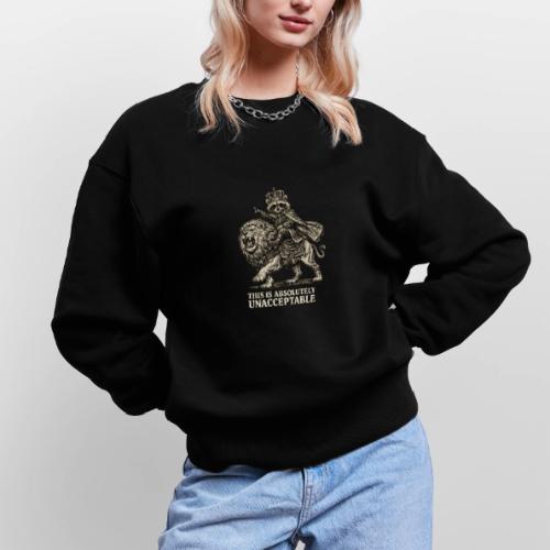 Funny Raccoon King Riding Lion Vintage Meme Art - Stanley/Stella Radder Unisex Oversized Organic Sweatshirt