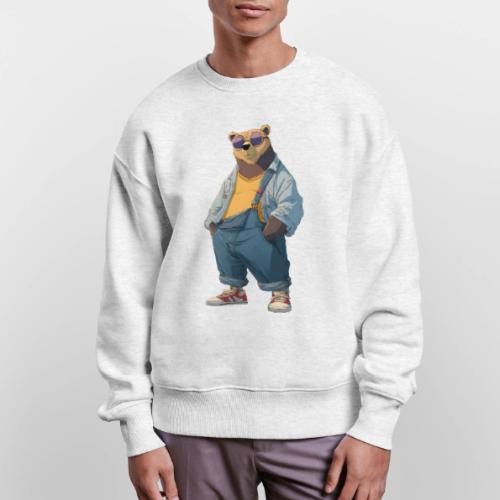 Fashion Streetwear Bear Cartoon Art - Stanley/Stella Radder Unisex Oversized Organic Sweatshirt