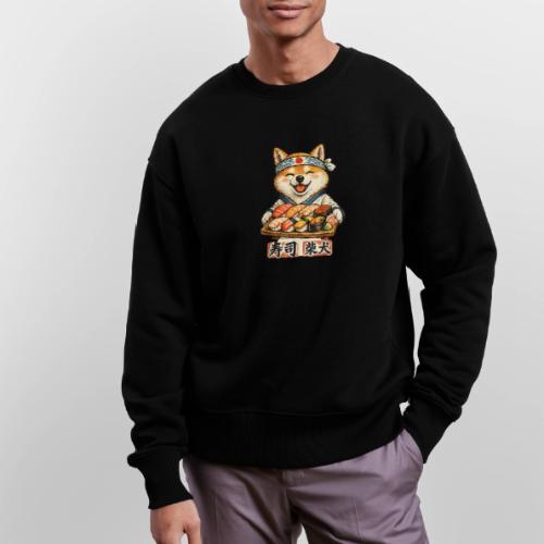 Funny Shiba Inu Sushi Kawaii Dog Tee - Stanley/Stella Radder Unisex Oversized Organic Sweatshirt