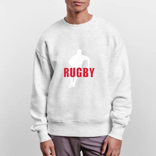 Bold Rugby Action Silhouette - Stanley/Stella Radder Unisex Oversized Organic Sweatshirt