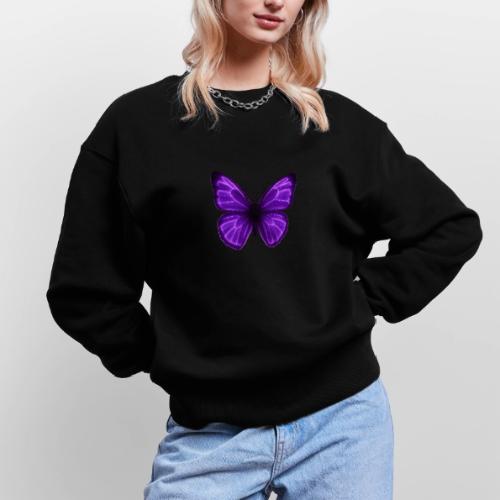 Neon Purple Butterfly - Stanley/Stella Radder Unisex Oversized Organic Sweatshirt