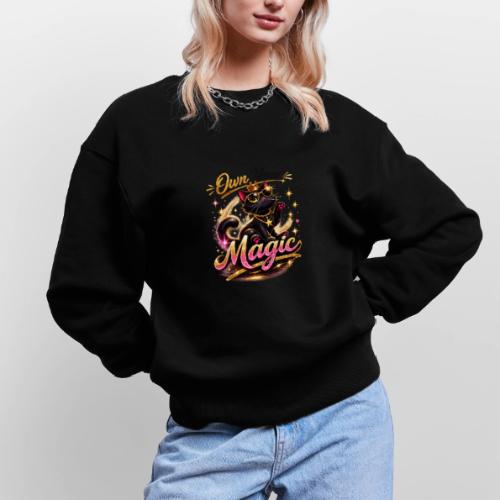 Own Your Magic – Glam Black Cat - Stanley/Stella Radder Unisex Oversized Organic Sweatshirt