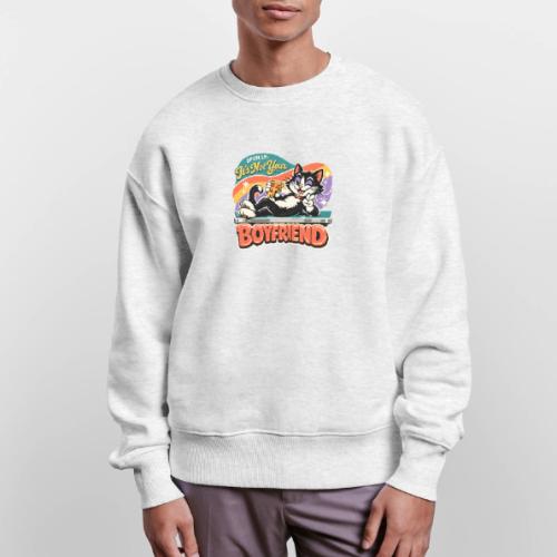 Sassy Cat Pride Pizza Retro Comic - Stanley/Stella Radder Unisex Oversized Organic Sweatshirt