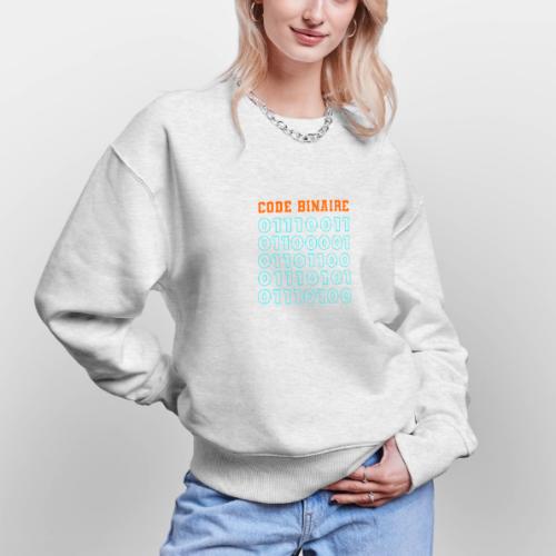 Hi in binary code - Stanley/Stella Radder Unisex Oversized Organic Sweatshirt