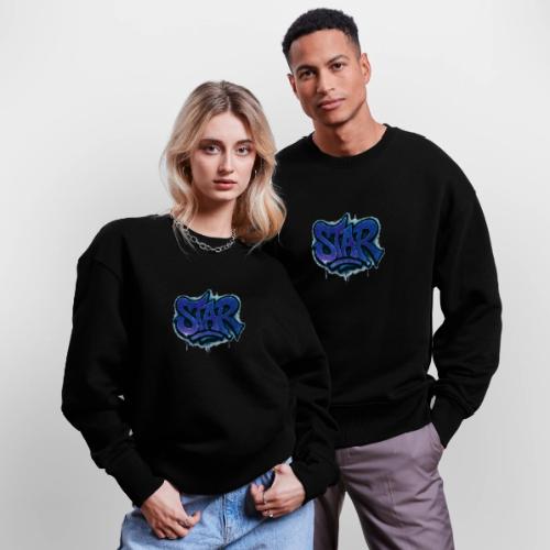 Cosmic STAR Graffiti Tag Tee - Stanley/Stella Radder Unisex Oversized Organic Sweatshirt
