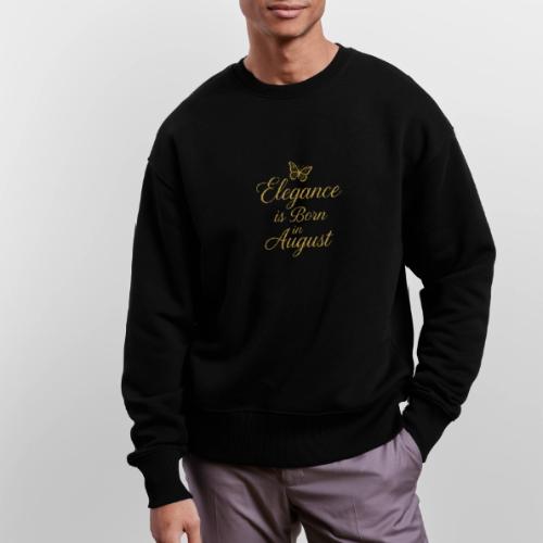 Elegance Is Born in August | Gold Butterfly - Stanley/Stella Radder Unisex Oversized Organic Sweatshirt