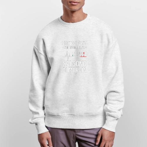 Motorcyclists Never Age Heartbeat Design - Stanley/Stella Radder Unisex Oversized Organic Sweatshirt