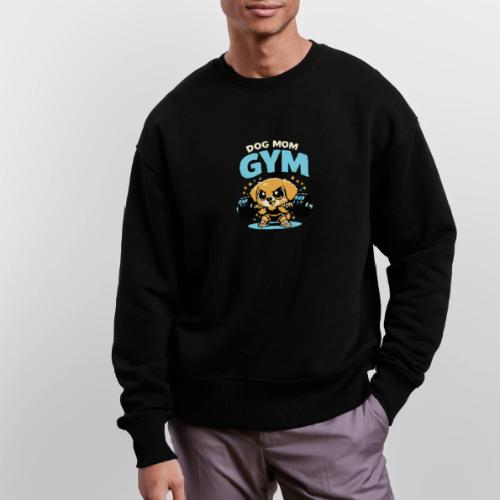 Chibi Dog Gym Workout - Stanley/Stella Radder Unisex Oversized Organic Sweatshirt