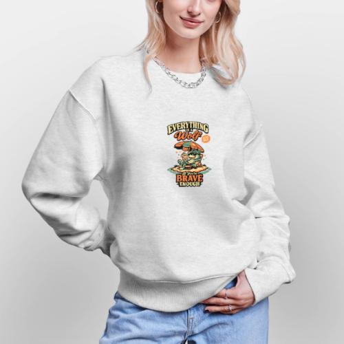 Everything Is A Wolf – Retro Chill - Stanley/Stella Radder Unisex Oversized Organic Sweatshirt