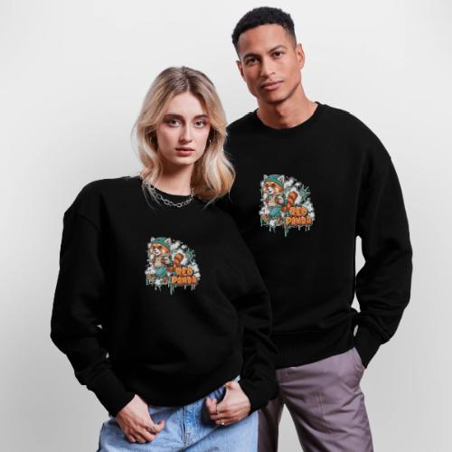 Red Panda Street Graffiti Vibes - Stanley/Stella Radder Unisex Oversized Organic Sweatshirt