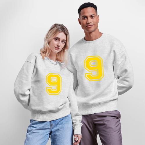 Number 9 in a classic athletic collegiate font - Stanley/Stella Radder Unisex Oversized Organic Sweatshirt