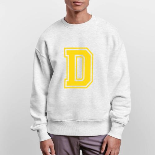 Letter D – Capital Athletic Alphabet Monogram - Stanley/Stella Radder Unisex Oversized Organic Sweatshirt