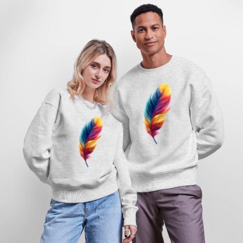 Rainbow Flight Feather - Stanley/Stella Radder Unisex Oversized Organic Sweatshirt