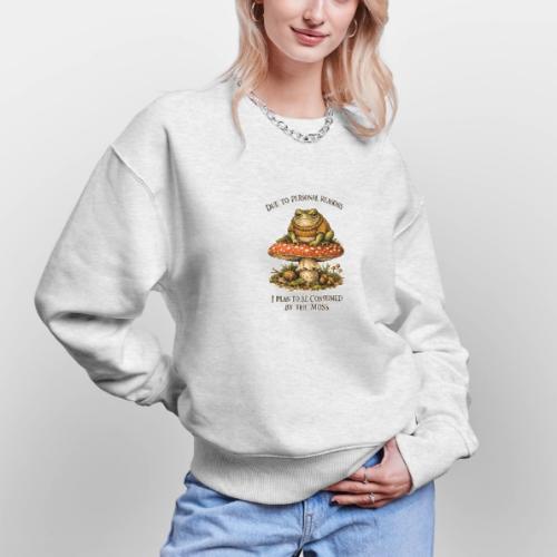 Frog Consumed by Moss Cottagecore Aesthetic - Stanley/Stella Radder Unisex Oversized Organic Sweatshirt