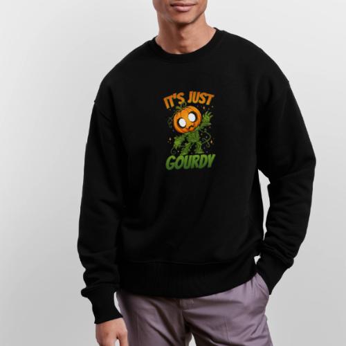 Cute Pumpkin Monster “It’s Just Gourdy” Funny - Stanley/Stella Radder Unisex Oversized Organic Sweatshirt