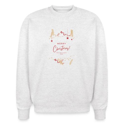 Merry Christmas Typography Design - Stanley/Stella Radder Unisex Oversized Organic Sweatshirt