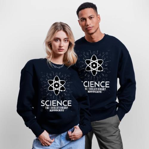 Science The Evolutionary Advocate White Design - Stanley/Stella Radder Unisex Oversized Organic Sweatshirt