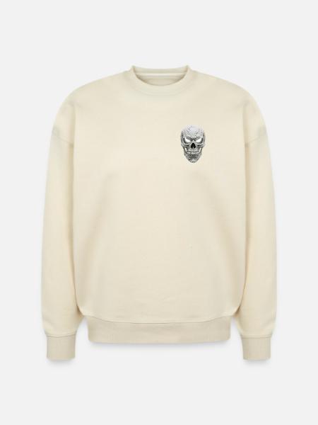 Cracked Skull Chrome Gaze - Stanley/Stella Radder Unisex Oversized Organic Sweatshirt -