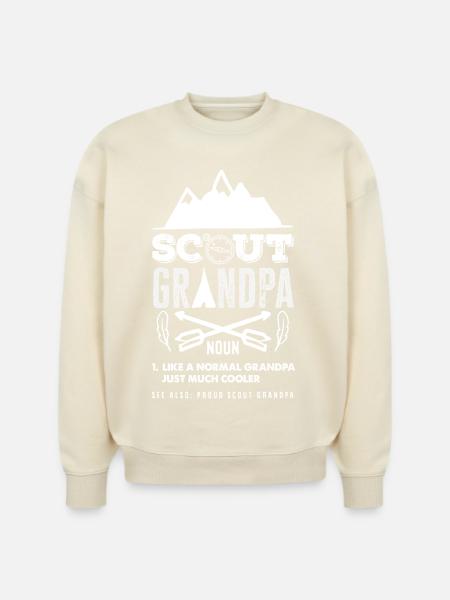Proud Scout Grandpa Grandfather Scouting - Stanley/Stella Radder Unisex Oversized Organic Sweatshirt -