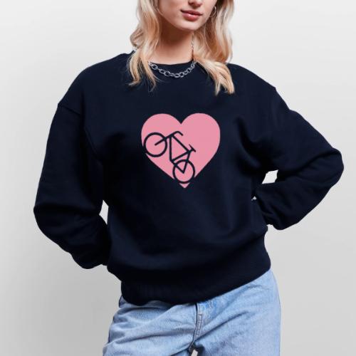 heart_bicycle_cutout - Stanley/Stella Radder Unisex Oversized Organic Sweatshirt