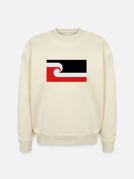 Maori Flag - Stanley/Stella Radder Unisex Oversized Organic Sweatshirt - french navy