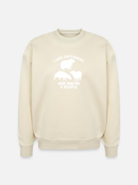 Capybara zoo animal design - Stanley/Stella Radder Unisex Oversized Organic Sweatshirt -