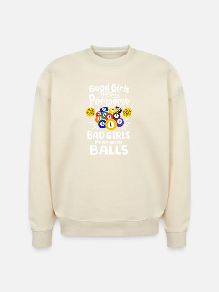 Pool Billiard Player Girls - Stanley/Stella Radder Unisex Oversized Organic Sweatshirt -