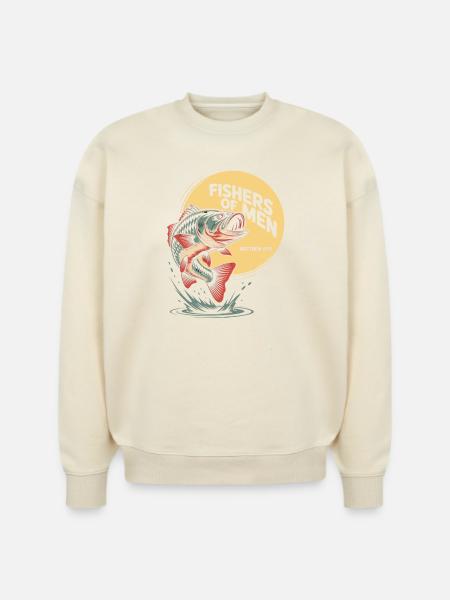 Fisher of Men Emblem - Stanley/Stella Radder Unisex Oversized Organic Sweatshirt - 