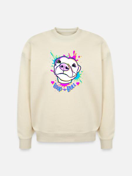 Boop-a-Bull Neon Splash - Stanley/Stella Radder Unisex Oversized Organic Sweatshirt - 