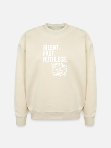 Silent. Fast. Ruthless. - Stanley/Stella Radder Unisex Oversized Organic Sweatshirt -