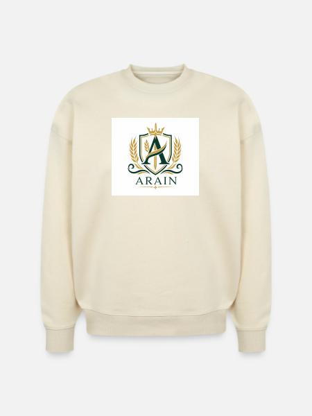 Arain Pride - Premium Punjabi Heritage Graphic - Stanley/Stella Radder Unisex Oversized Organic Sweatshirt - french navy