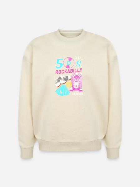 Sock Hop Party Rockabilly - Stanley/Stella Radder Unisex Oversized Organic Sweatshirt -