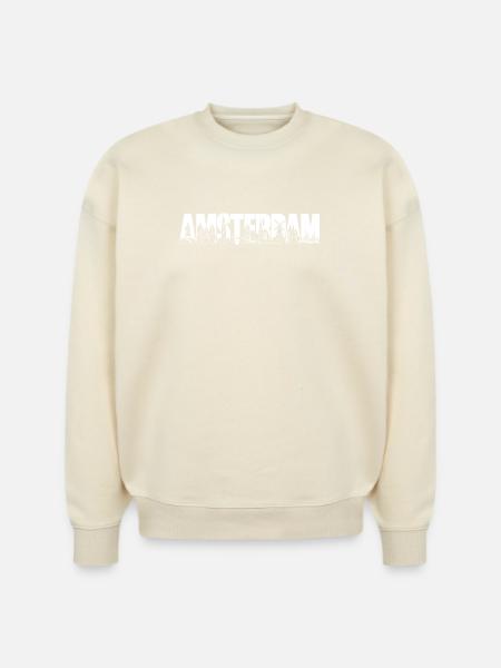 Amsterdam Holland Netherlands silhouette vacation - Stanley/Stella Radder Unisex Oversized Organic Sweatshirt -