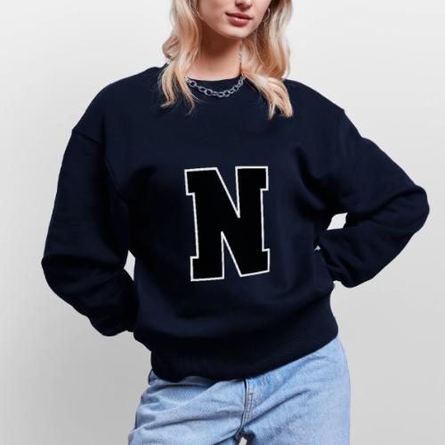 Varsity Letter N Athletic Font Graphic - Stanley/Stella Radder Unisex Oversized Organic Sweatshirt